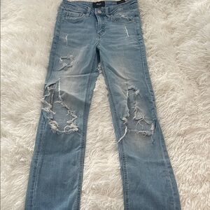 Vervet distressed straight fit jeans. Size 24.